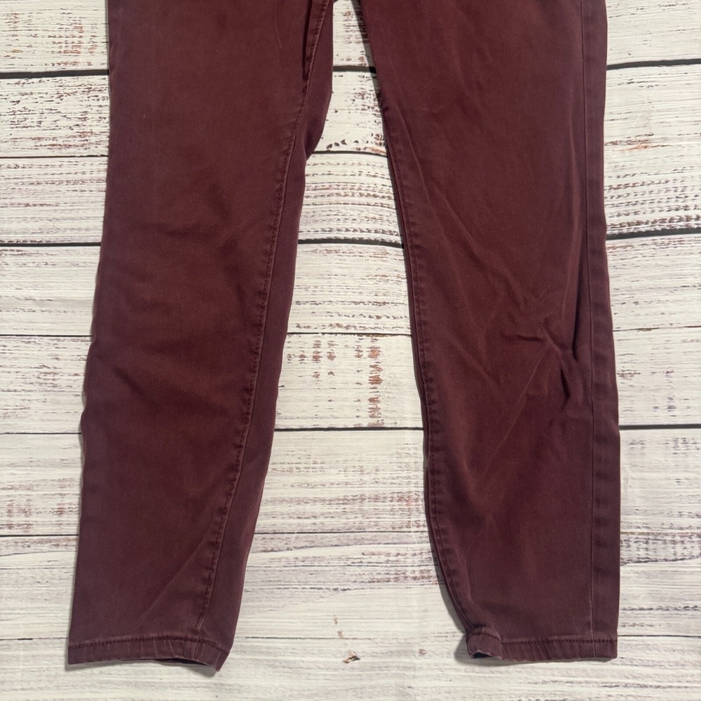 Ann Taylor Loft Curvy Straight Stretch Pants Maroon Women's Size 10 (Fits 32x23) - Picture 3 of 12